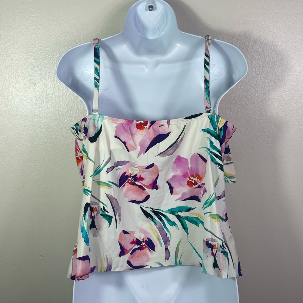 Flower Print Tankini Swim Top - Picture 5 of 5